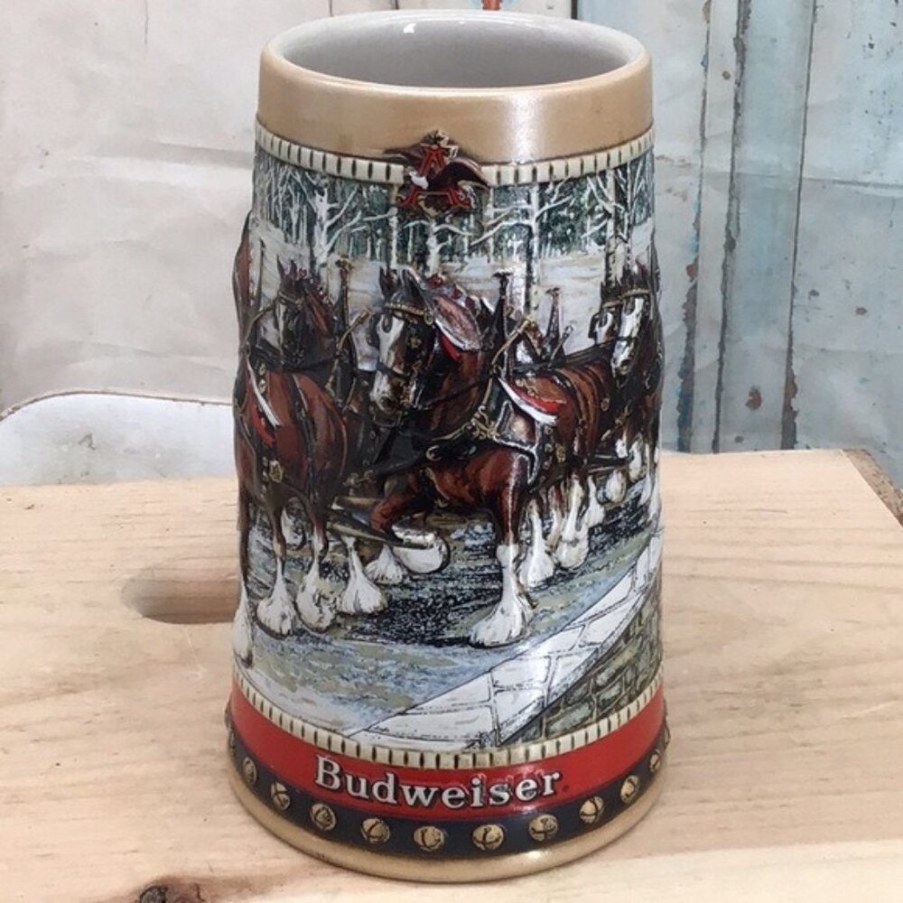 Budweiser 1988 Collectors Series Stein With Clydesdale Horses #2